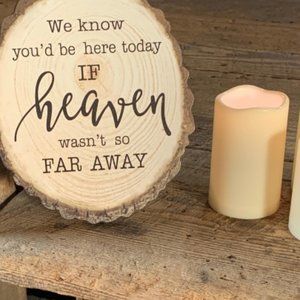 Heaven Rustic Wedding Sign
